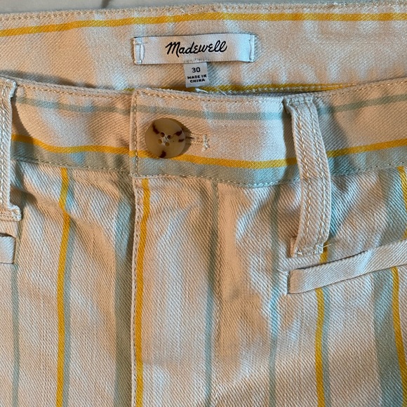 Madewell Emmett Wide-Leg Crop Pants in Stripe - Picture 6 of 7